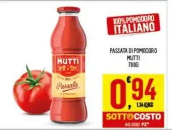 Despar PASSATA DI POMODORO MUTTI 700 g offerta