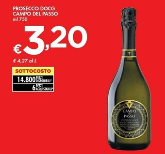 Bennet Campo Del Passo Prosecco Docg offerta