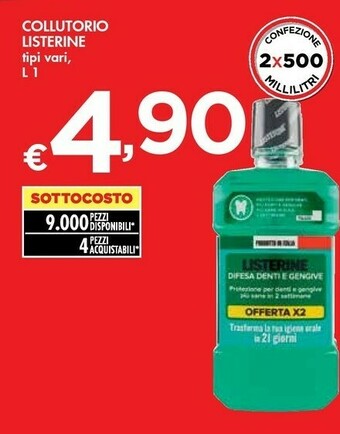 Bennet Listerine Collutorio offerta