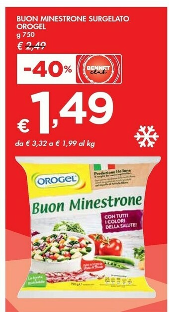 Bennet Orogel Buon Minestrone Surgelato offerta