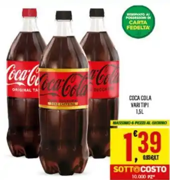 Despar COCA COLA VARI TIPI 1,5 l offerta