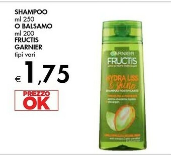 Bennet Garnier Shampoo O Balsamo Fructis offerta