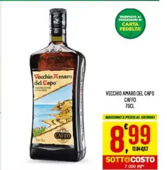 Despar VECCHIO AMARO DEL CAPO CAFFO 70 cl offerta