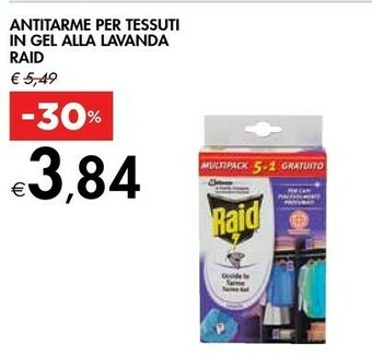 Bennet Raid Antitarme Per Tessuti In Gel Alla Lavanda offerta