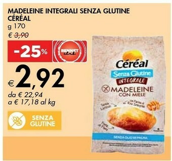 Bennet Cereal Madeleine Integrali Senza Glutine offerta