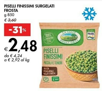 Bennet Frosta Piselli Finissimi Surgelati offerta