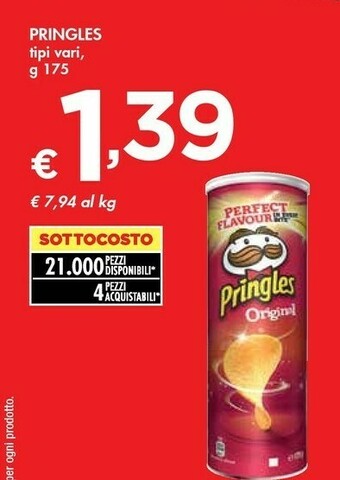 Bennet Pringles offerta