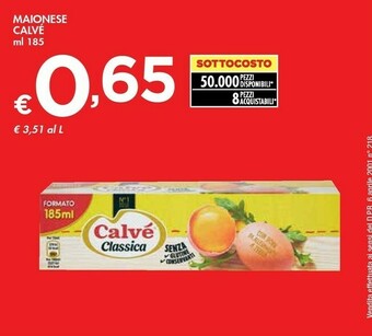 Bennet Calvè Maionese offerta