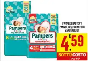 Despar PAMPERS BABYDRY PANNOLINO/MUTANDINO VARIE MISURE offerta