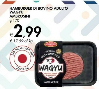 Bennet Ambrosini Hamburger Di Bovino Adulto Wagyu offerta