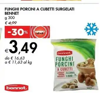 Bennet Bennet Funghi Porcini A Cubetti Surgelati offerta