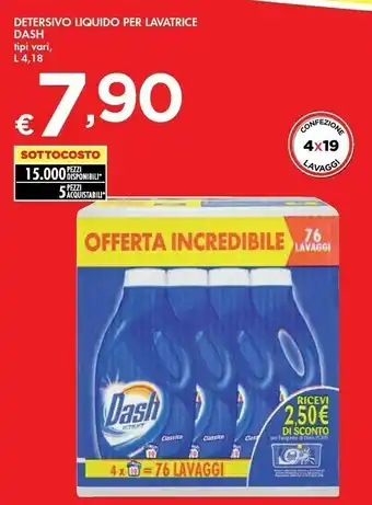 Bennet Dash Detersivo lavatrice offerta