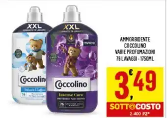Despar AMMORBIDENTE COCCOLINO VARIE PROFUMAZIONI 76 LAVAGGI - 1750ML offerta
