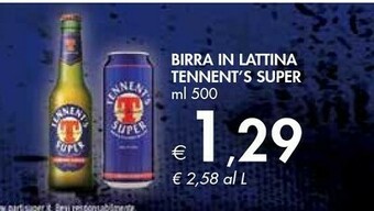 Bennet Tennent's Super Birra In Lattina offerta
