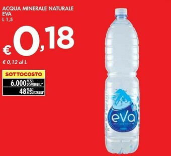 Bennet Eva Acqua Minerale Naturale offerta