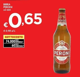 Bennet Peroni Birra offerta
