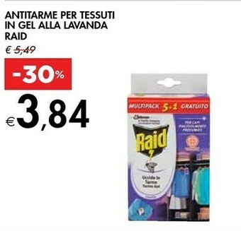 Bennet Raid Antitarme Per Tessuti In Gel Alla Lavanda offerta
