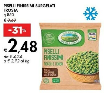 Bennet Frosta Piselli Finissimi Surgelati offerta