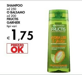 Bennet Garnier Shampoo O Balsamo Fructis offerta
