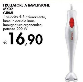 Bennet Girmi Frullatore A Immersione MX02 offerta