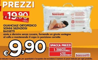 Bennet Bassetti Guanciale Ortopedico Sonni Silenziosi offerta