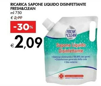 Bennet Fresh & Clean Ricarica Sapone Liquido Disinfettante offerta