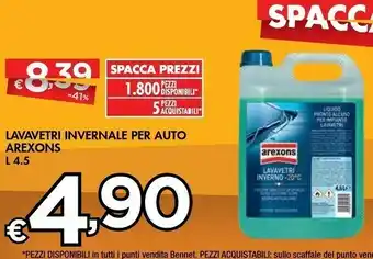 Bennet Arexons Lavavetri Invernale Per Auto offerta