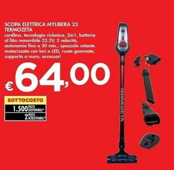 Bennet Termozeta Scopa Elettrica Mylibera 22 offerta
