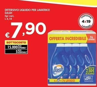 Bennet Dash Detersivo Liquido Per Lavatrice offerta
