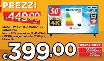 Bennet Samsung Smart TV 50" LED 50AU7172 offerta