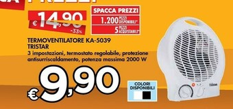 Bennet Tristar Termoventilatore KA-5039 offerta
