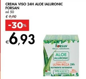 Bennet Forsan Crema Viso 24h Aloe Ialuronic offerta