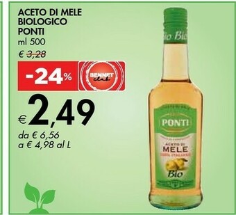 Bennet Ponti Aceto Di Mele Biologico offerta