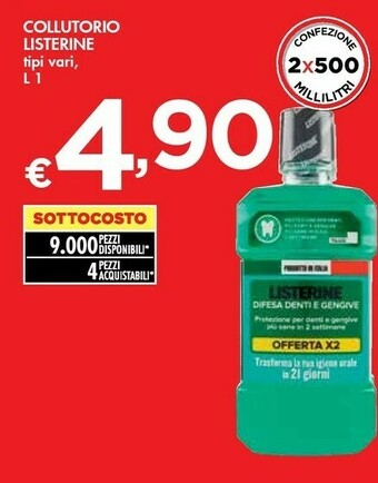 Bennet Listerine Collutorio offerta