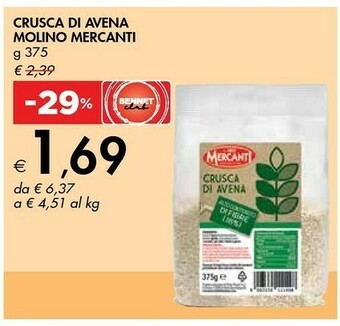 Bennet Molino Mercanti Crusca Di Avena offerta