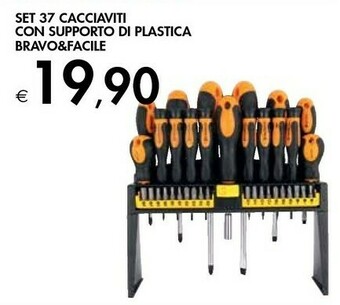 Bennet Bravo&Facile Set 37 Cacciaviti Con Supporto Di Plastica offerta