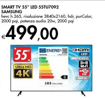 Bennet Samsung Smart TV 55 Led 55TU7092 offerta