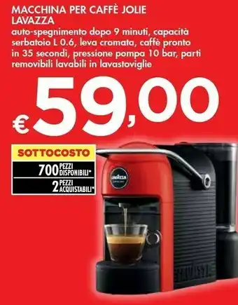 Bennet Lavazza Macchina Per Caffè Jolie offerta