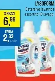 Caddy's Lysoform Detersivo lavatrice offerta