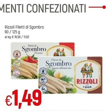 Famila Rizzoli Filetti di sgombro offerta