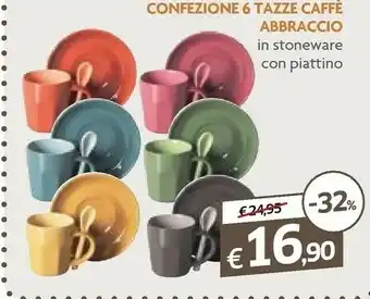 Famila Excelsa Confezione 6 Tazze Caffe Abbraccio offerta
