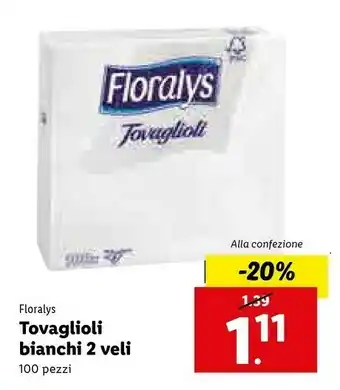 Lidl Floralys Foragliolt Bianchi 2 Veli offerta