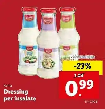 Lidl Kania Dressing Per Insalate offerta