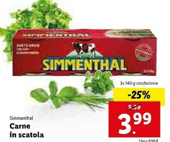 Lidl Simmenthal Carne In Scatola offerta