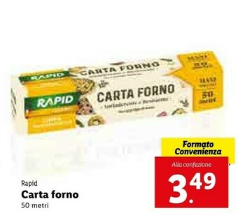 Lidl Rapid Carta Forno 50 M offerta