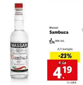 Lidl Massari Sambuca offerta