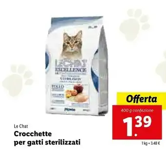 Lidl Le chat Crocchette Per Gatti Sterilizzati offerta