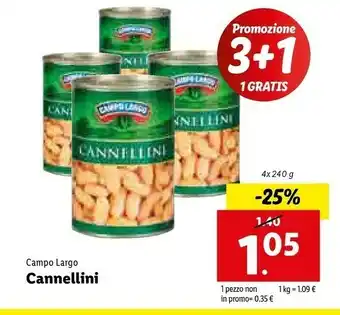 Lidl Campo largo Cannellini offerta