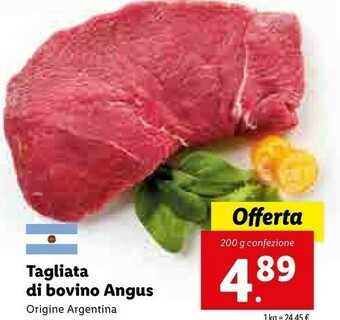 Lidl Tagliata Di Bovino Angus offerta