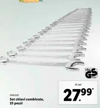 Lidl Parkside Set Chiavi Combinate offerta